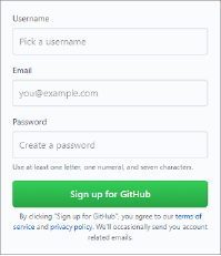 Girhub signup